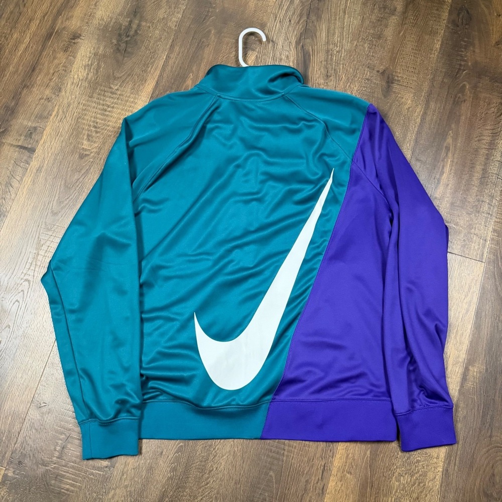 Nike Sportswear Men's XL Teal Purple Colorblock Swoosh Track Jacket NWT
